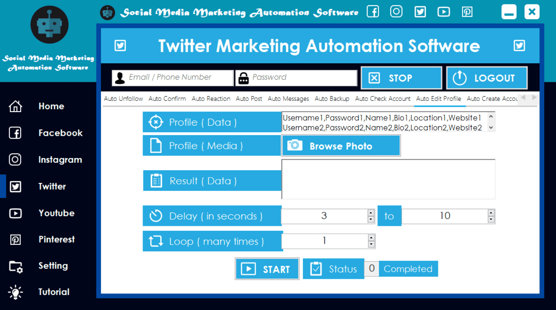 Auto Edit Profile